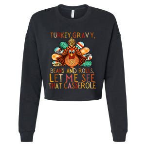 Turkey Gravy Beans And Rolls Let Me See That Casserole Cropped Pullover Crew