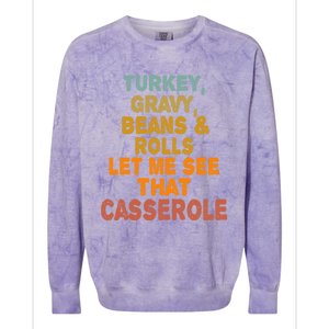 Turkey Gravy Beans And Rolls Let Me See That Casserole Retro Colorblast Crewneck Sweatshirt