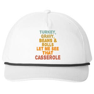 Turkey Gravy Beans And Rolls Let Me See That Casserole Retro Snapback Five-Panel Rope Hat