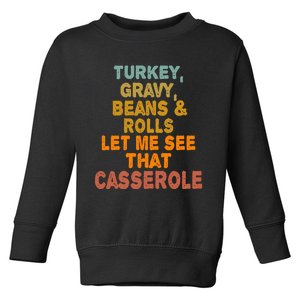 Turkey Gravy Beans And Rolls Let Me See That Casserole Retro Toddler Sweatshirt