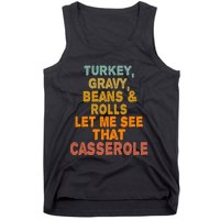 Turkey Gravy Beans And Rolls Let Me See That Casserole Retro Tank Top