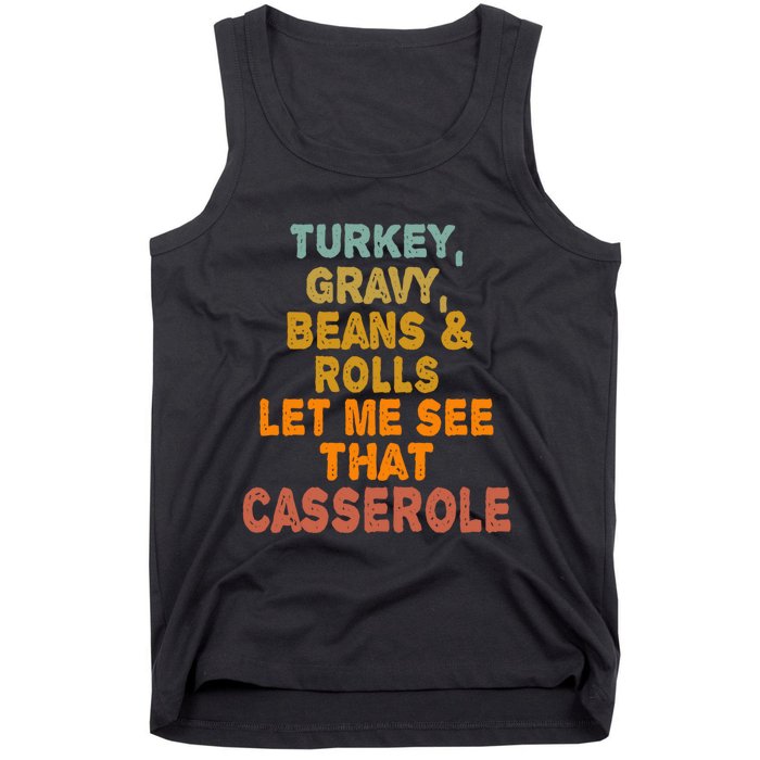 Turkey Gravy Beans And Rolls Let Me See That Casserole Retro Tank Top