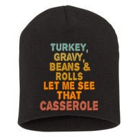 Turkey Gravy Beans And Rolls Let Me See That Casserole Retro Short Acrylic Beanie