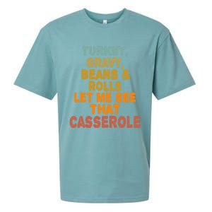 Turkey Gravy Beans And Rolls Let Me See That Casserole Retro Sueded Cloud Jersey T-Shirt