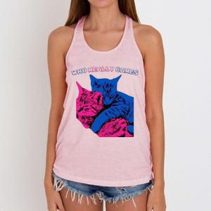 Tv Girl Band French Exit Album Funny Cat Lovers Women's Knotted Racerback Tank