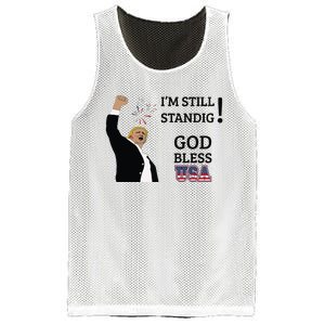 Trump God Bless America I Am Still Standing Trump For President Mesh Reversible Basketball Jersey Tank