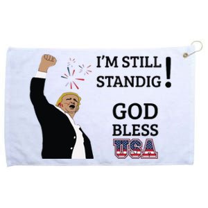 Trump God Bless America I Am Still Standing Trump For President Grommeted Golf Towel