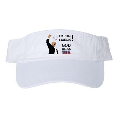 Trump God Bless America I Am Still Standing Trump For President Valucap Bio-Washed Visor