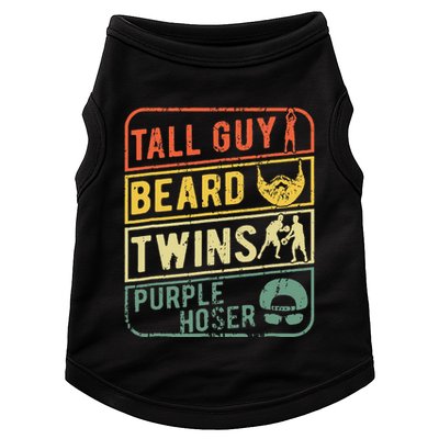 Tall Guy Beard Twins Purple Hoser Doggie Tank