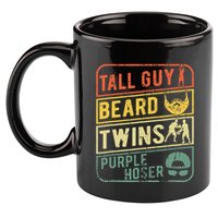 Tall Guy Beard Twins Purple Hoser 11oz C Handle Ceramic Mug