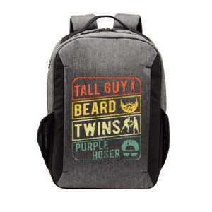 Tall Guy Beard Twins Purple Hoser Vector Backpack