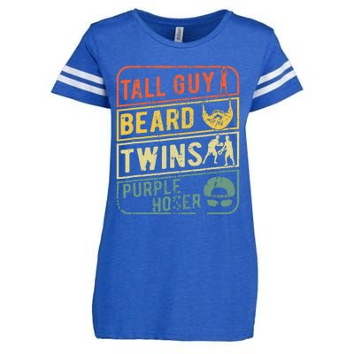 Tall Guy Beard Twins Purple Hoser Enza Ladies Jersey Football T-Shirt