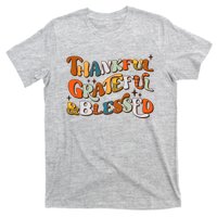 Thankful Grateful Blessed Leopard Pumpkin Fall Thanksgiving T-Shirt