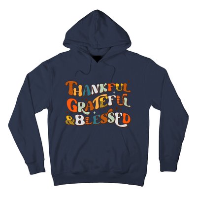 Thankful Grateful Blessed Leopard Pumpkin Fall Thanksgiving Hoodie