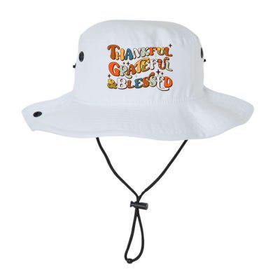 Thankful Grateful Blessed Leopard Pumpkin Fall Thanksgiving Legacy Cool Fit Booney Bucket Hat