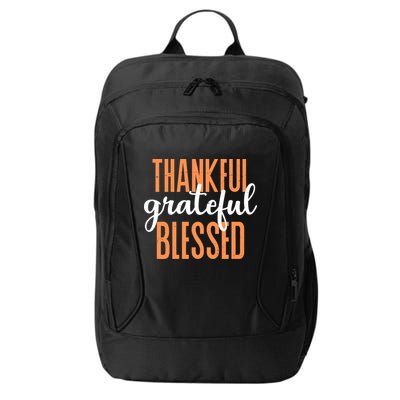 Thankful Grateful Blessed Vintage Thanksgiving City Backpack