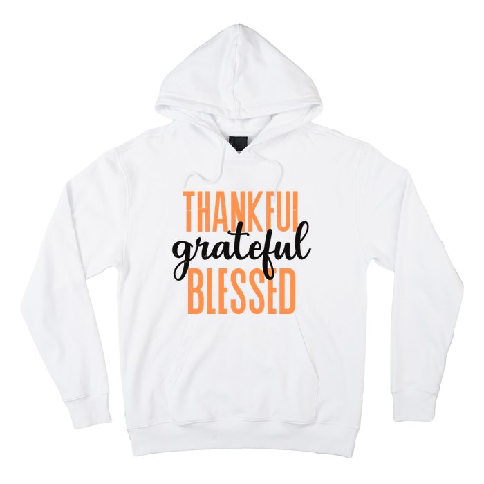 Thankful Grateful Blessed Vintage Thanksgiving Hoodie