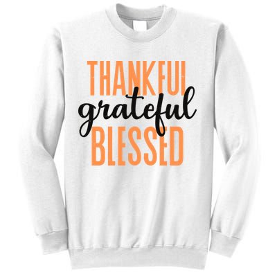 Thankful Grateful Blessed Vintage Thanksgiving Sweatshirt