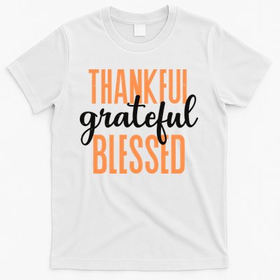 Thankful Grateful Blessed Vintage Thanksgiving T-Shirt