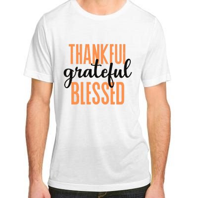 Thankful Grateful Blessed Vintage Thanksgiving Adult ChromaSoft Performance T-Shirt