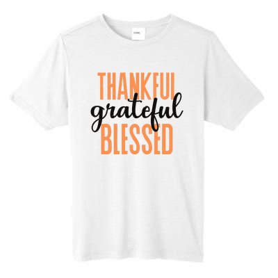 Thankful Grateful Blessed Vintage Thanksgiving Tall Fusion ChromaSoft Performance T-Shirt