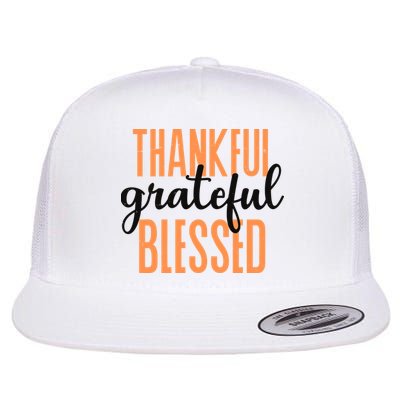 Thankful Grateful Blessed Vintage Thanksgiving Flatbill Hat
