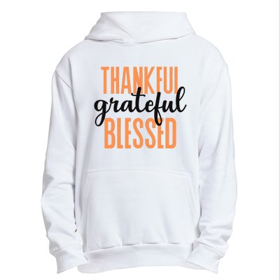 Thankful Grateful Blessed Vintage Thanksgiving Urban Pullover Hoodie