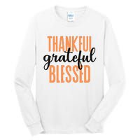 Thankful Grateful Blessed Vintage Thanksgiving Tall Long Sleeve T-Shirt