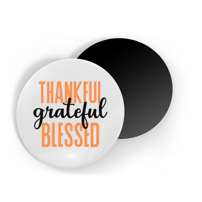 Thankful Grateful Blessed Vintage Thanksgiving Magnet