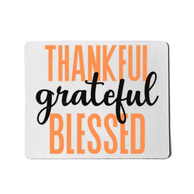 Thankful Grateful Blessed Vintage Thanksgiving Mousepad