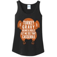 Turkey Gravy Beans And Rolls FunnyThanksgiving Ladies Essential Tank