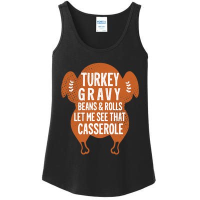 Turkey Gravy Beans And Rolls FunnyThanksgiving Ladies Essential Tank