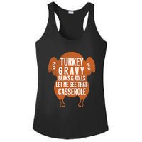 Turkey Gravy Beans And Rolls FunnyThanksgiving Ladies PosiCharge Competitor Racerback Tank