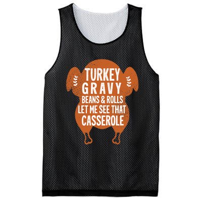 Turkey Gravy Beans And Rolls FunnyThanksgiving Mesh Reversible Basketball Jersey Tank