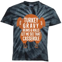 Turkey Gravy Beans And Rolls FunnyThanksgiving Kids Tie-Dye T-Shirt