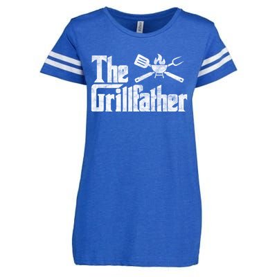 The Grillfather Bbq Grill Smoker Barbecue Chef Grill Master Gift Enza Ladies Jersey Football T-Shirt