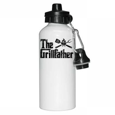 The Grillfather Bbq Grill Smoker Barbecue Chef Grill Master Gift Aluminum Water Bottle 