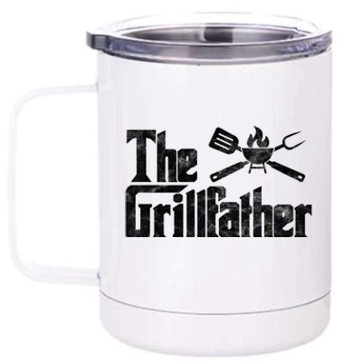 The Grillfather Bbq Grill Smoker Barbecue Chef Grill Master Gift 12 oz Stainless Steel Tumbler Cup