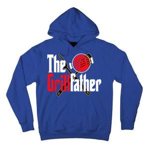 The Grillfather Bbq Grill Smoker Dad Grilling Barbecue Chef Funny Gift Tall Hoodie