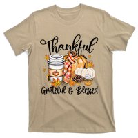 Thankful Grateful Blessed Fall Pumpkin Autumn Thanksgiving T-Shirt