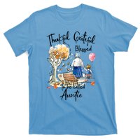 Thankful Grateful Blessed Auntie Autumn Tree Gift T-Shirt