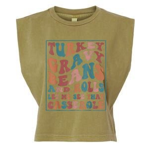 Turkey Gravy Beans And Rolls Let Me See That Casserole Garment-Dyed Women's Muscle Tee