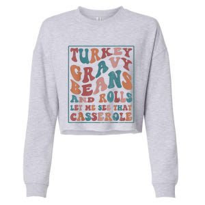 Turkey Gravy Beans And Rolls Let Me See That Casserole Cropped Pullover Crew