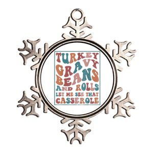 Turkey Gravy Beans And Rolls Let Me See That Casserole Metallic Star Ornament