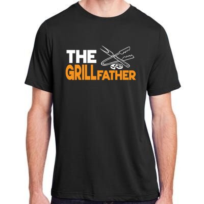 The Grillfather Bbq Griller Smoker Funny Barbecue Chef Dad Gift Adult ChromaSoft Performance T-Shirt