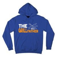 The Grillfather Bbq Griller Smoker Funny Barbecue Chef Dad Gift Tall Hoodie