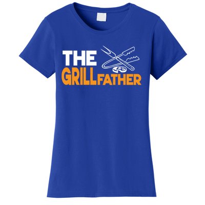 The Grillfather Bbq Griller Smoker Funny Barbecue Chef Dad Gift Women's T-Shirt