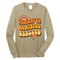 Thankful Grateful Blessed Retro Fall Thanksgiving Long Sleeve Shirt