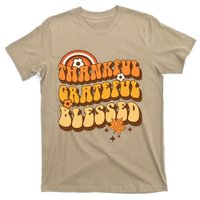 Thankful Grateful Blessed Retro Fall Thanksgiving T-Shirt