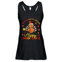 Thankful Grateful Blessed Thanksgiving Turkey Ladies Essential Flowy Tank